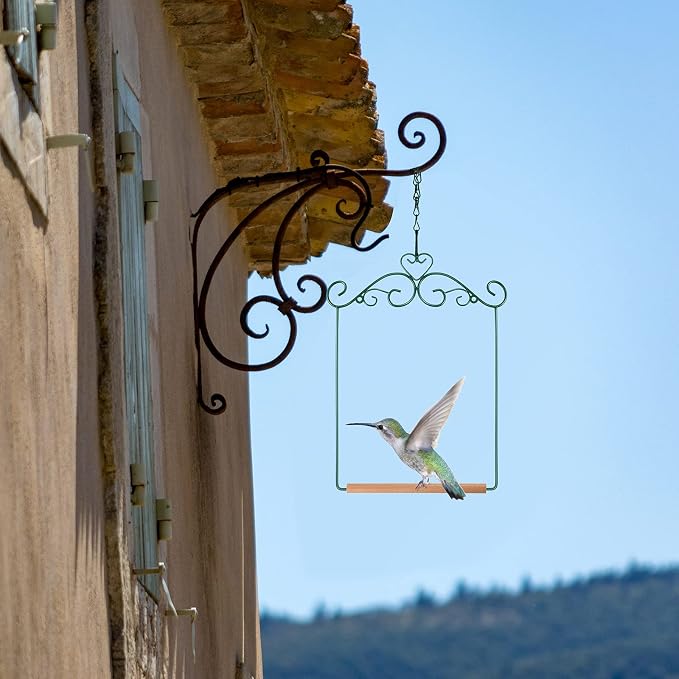 2 Pcs Hummingbird Swings and Perches Metal Frame Bird Swing - Image 7