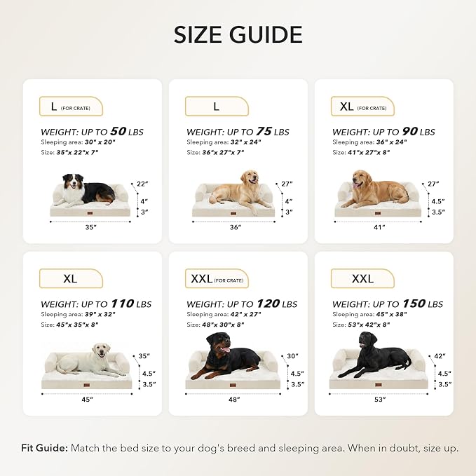 Orthopedic Dog Beds for Large Sized Dogs, Waterproof Egg Crate Foam Large Dog - Image 5
