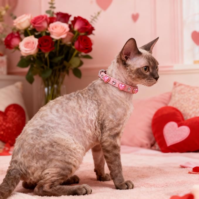 EXPAWLORER Valentine's Day Leather Cat Collar - Image 8