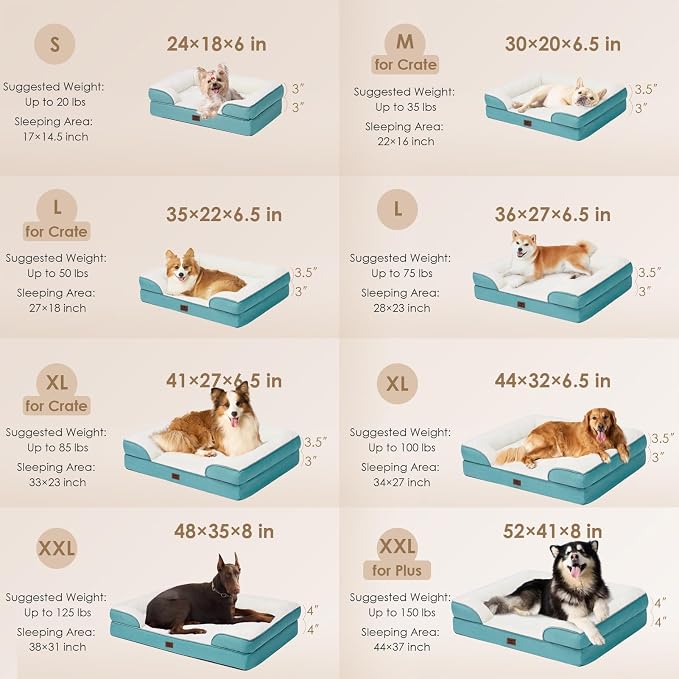 EHEYCIGA Orthopedic Dog Bed for Small Dogs, Waterproof Memory Foam Small Dog - Image 2