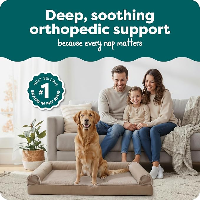 Furhaven Orthopedic Dog Bed for Large Dogs w/ Removable Bolsters & Washable - Image 2