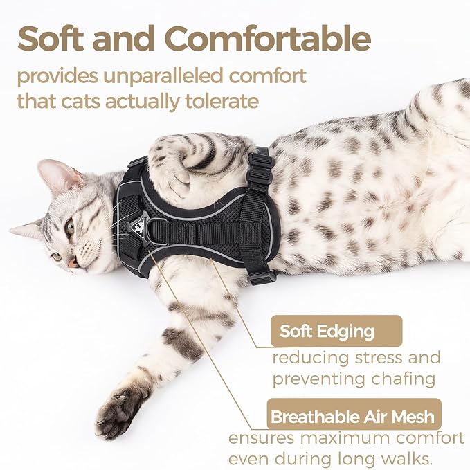 Cat Harness and Leash Set Escape Proof Tactical Medium Kitten Harness Emotional - Image 7