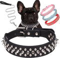 Spiked Dog Collar Soft Pu Leather Mushrooms Rivet Spike Studded Puppy by Unknown