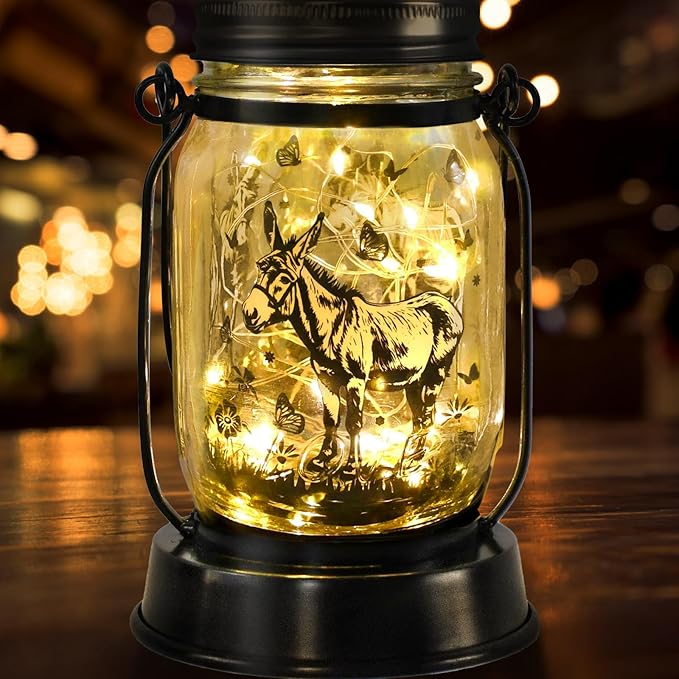 kyoryuger Donkey Gifts for Women/Men Donkey Solar Lanterns Mom Birthday Burro by kyoryuger