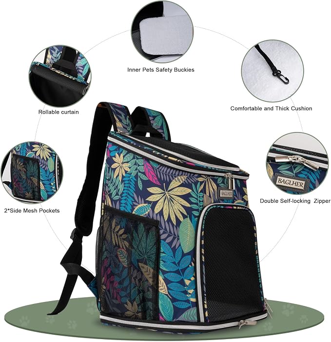 BAGLHER Cat Backpack Carrier, Mesh Pet Cat Carrier - Image 3