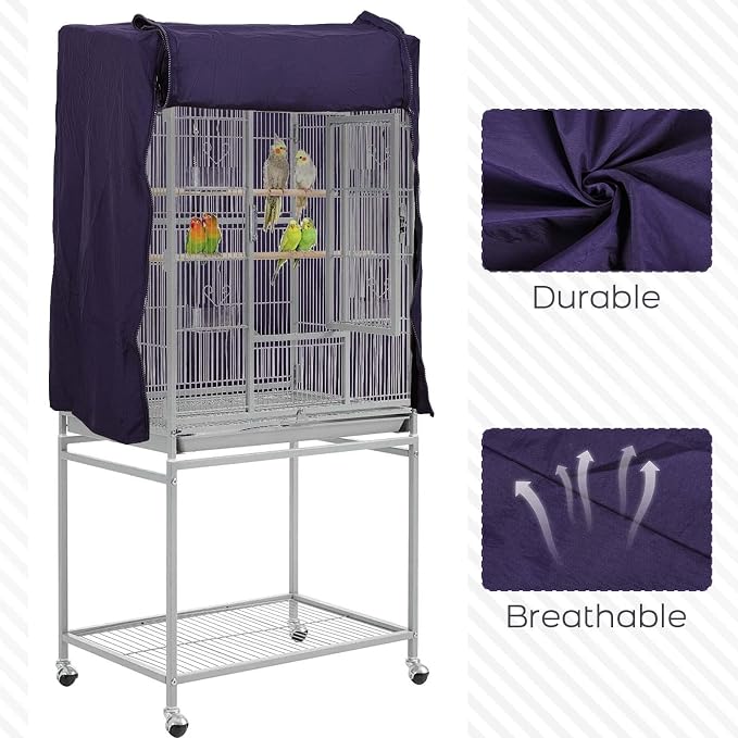 QBLEEV Birdcage Covers, Breathable Parrot Cage Cover Shade, Universal Blackout - Image 2