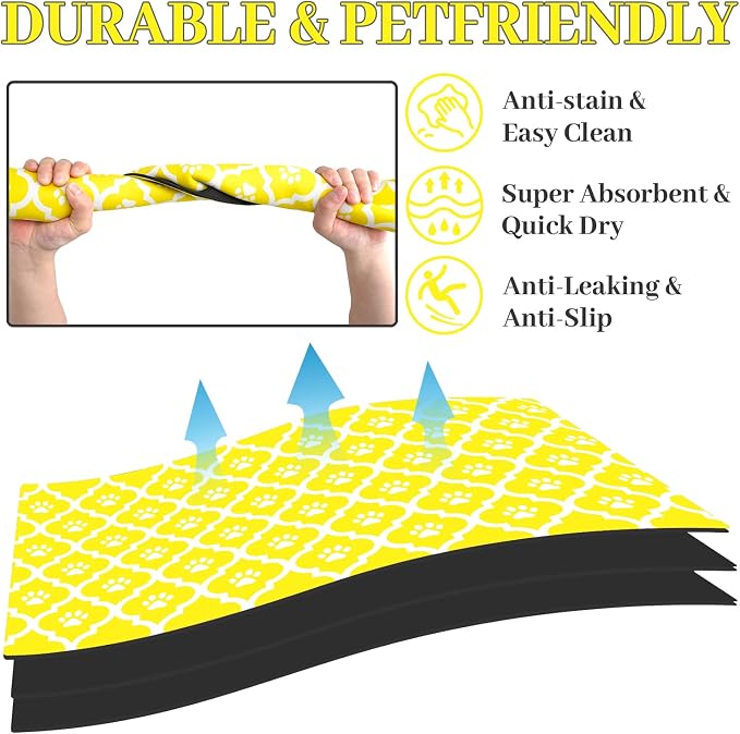 Dog Food Mat 16X24 Inch Pet Feeding Absorbent Mats - Image 2