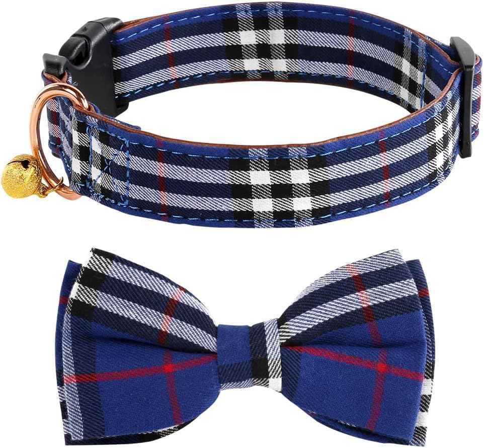 Yizepet Dog Collar with Bow Tie- Adjustable pet Collar for Dogs with