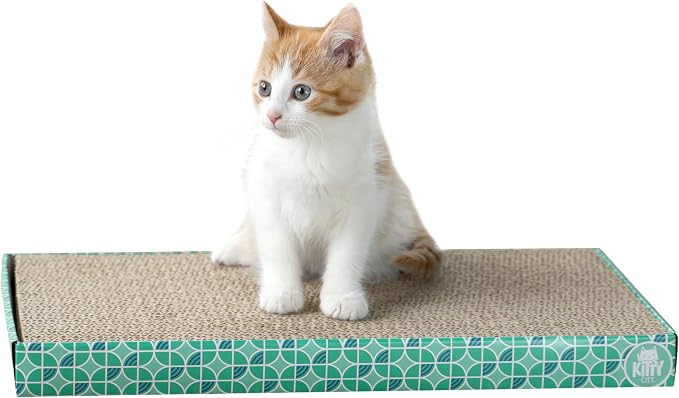 Kitty City Cat Scratcher– 2-Pack Durable Corrugated Cardboard Scratch Pads - Image 6