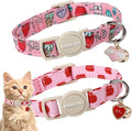 ARING PET 2 Pack Valentine's Day Cat Collars-Cute Heart Cat Collar Breakaway by ARINGPET