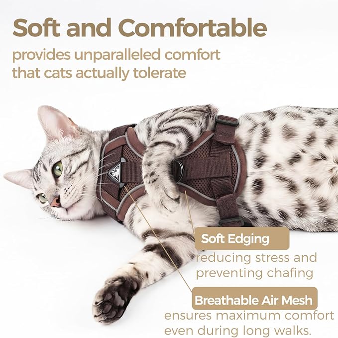 Cat Harness and Leash Set Escape Proof Tactical Medium Kitten Harness Emotional - Image 7