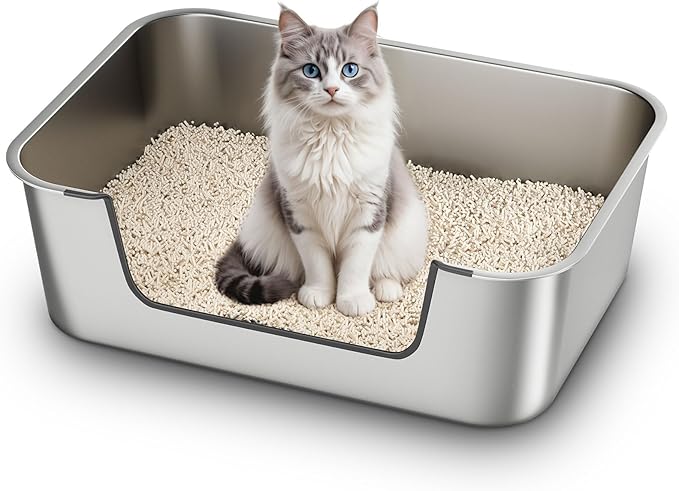 Stainless Steel Cat Litter Box by Unknown