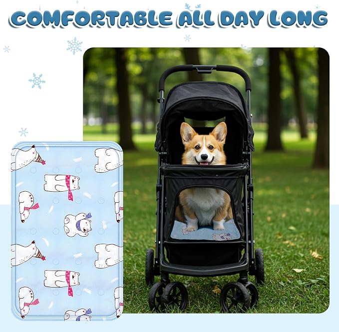 Nuanchu Dog Stroller Cooling Mat Waterproof Outdoor Pet Cooling Mat Washable - Image 4