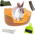 15.1"X11.0" Large Rabbit Litter Box, Plastic Square Rabbits Potty Trainer by MUYG