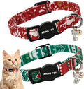 ARING PET 2 Pack Christmas Cat Collars-Cute Cat Collar Breakaway by ARINGPET