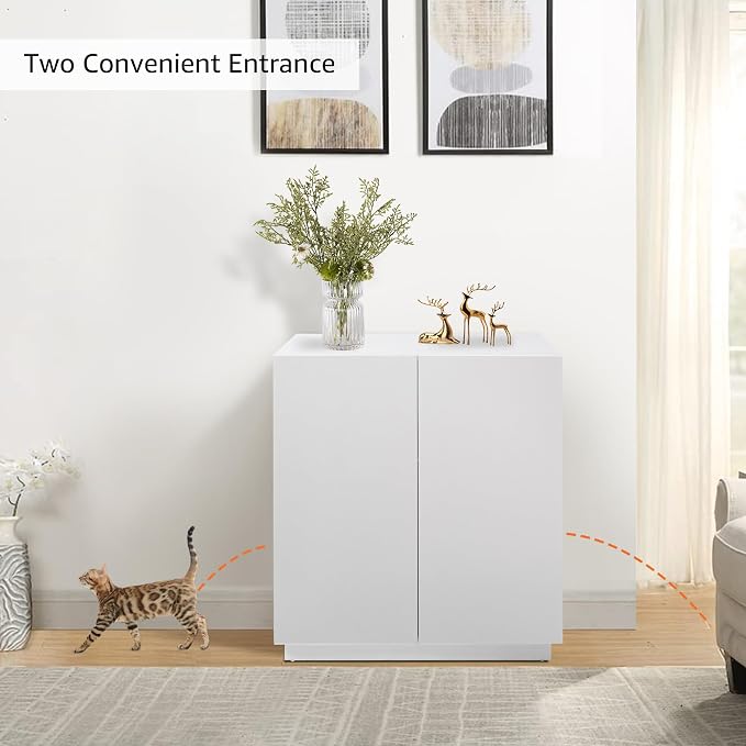 unipaws Tall Cat Litter Box Enclosure - Image 2