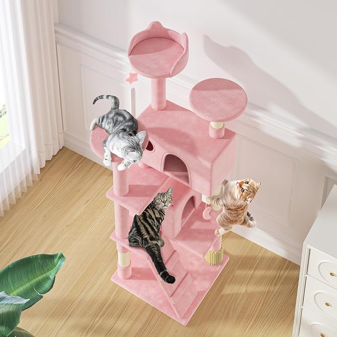 MoNiBloom 60 Inch Cat Tree Tower - Image 8