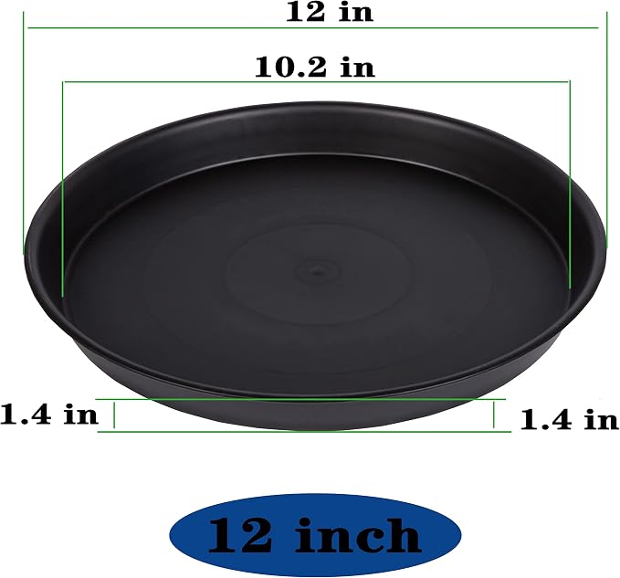 2 Pack of Bird Bath Bowl 12", 1.6" Depth, 10 12 inch Birdbath Bowls Dish Only - Image 2