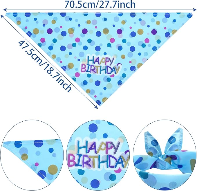 hoyuwak Dog Birthday Party Supplies Girl Dog Birthday Bandana Tutu Set Cute Hat - Image 2