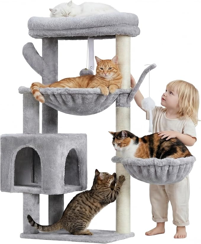 Heybly Cat Tree, 39.4 Inches Tower Condo - Image 2