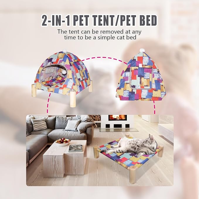 Pozico Portable Cat Tent Bed – Lightweight Foldable Cat House - Image 7
