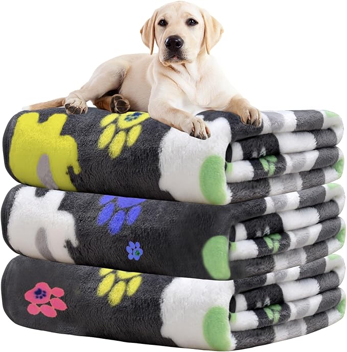Rezutan 1 Pack 3 Dog Blanket for Large Dogs, 41x31 inch for Medium Soft Fluffy by Rezutan