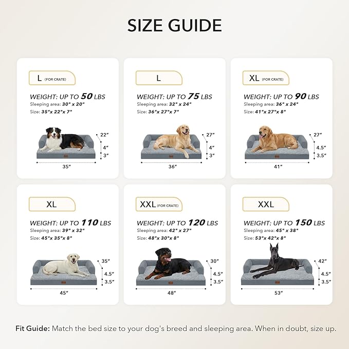 Orthopedic XXL Dog Beds, Waterproof Egg Crate Foam Big Pet Bed - Image 5
