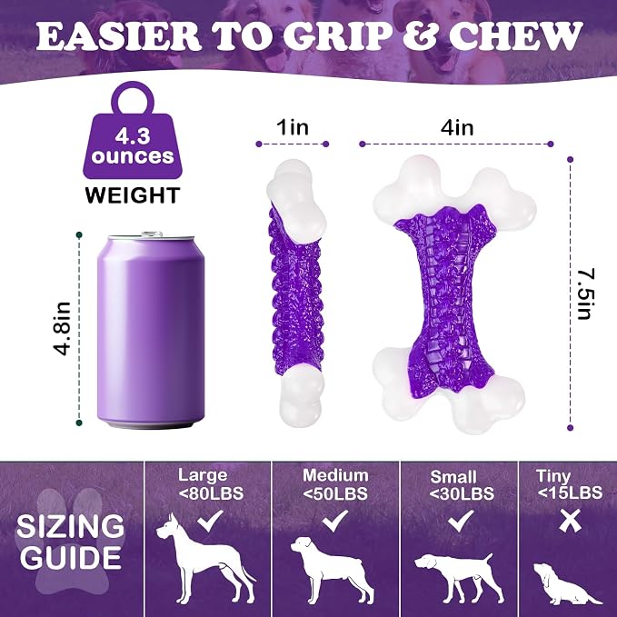 Tough Dog Toys, Dog Toys for Aggressive Chewers Breed, Aggressive Chew Toys for - Image 3