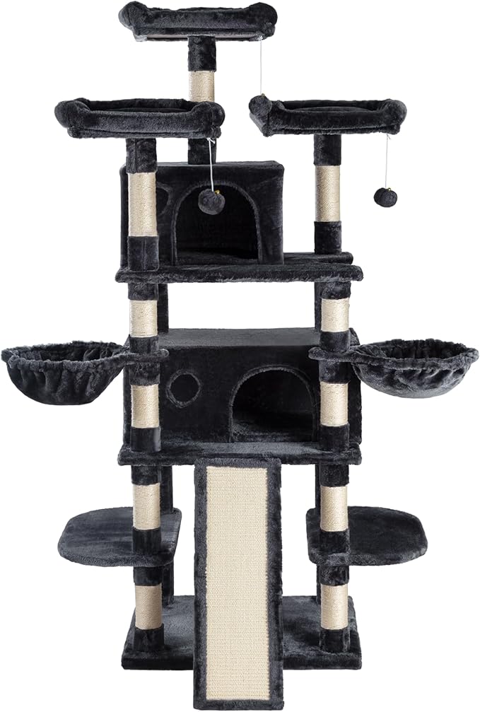 SHA CERLIN 68 Inches Multi-Level Large Cat Tree - Image 9