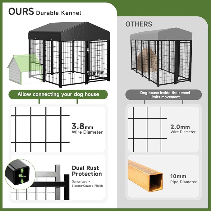 Dog Kennel Outdoor, Outside Dog Kennel - Image 4