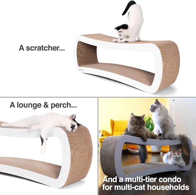 PetFusion Jumbo Cat Scratcher Lounge, and Hide100% Recyclable Cardboard Cat - Image 5