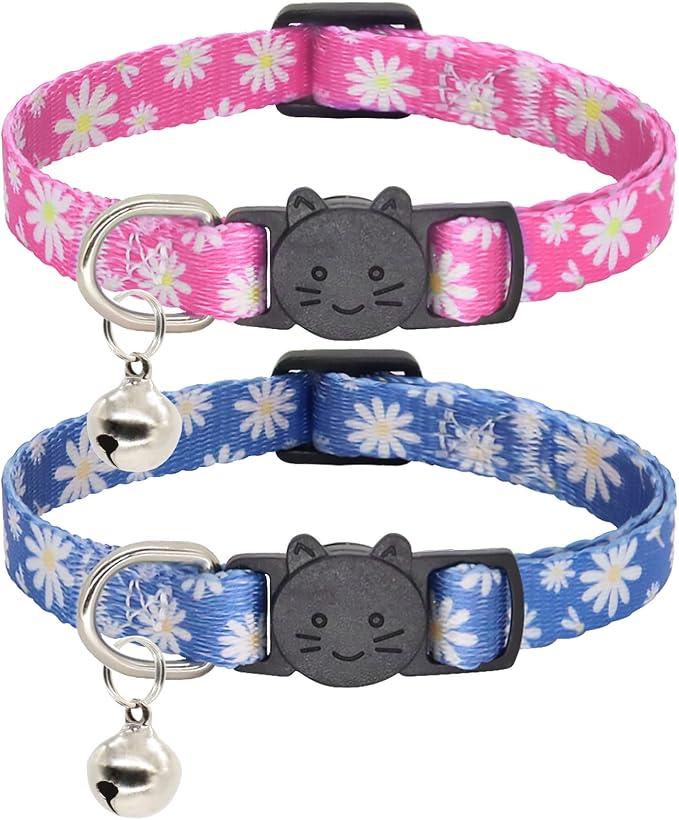 Cat Collar, 2 Pack Breakaway Collar by Giecooh