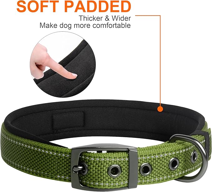 Fida Heavy Duty Dog Collar, Ultra Comfortable Soft Neoprene Padded, Adjustable - Image 3