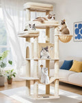 Taoqimiao 71 Inches Cat Tree for Large Cats 20lbs+, 3 Giant Perches, Widened by Taoqimiao