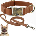 Dog Collar and Leash Set, Leather Silicone Waterproof Odor-Proof Dog Collar and by Ben+%26+Fellows