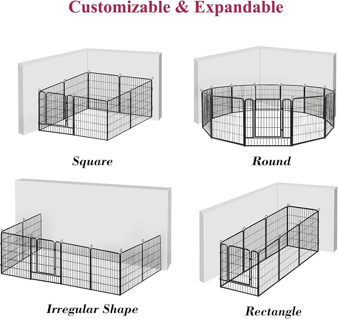 Dog Playpen Pet Fence Outdoor for Yard, 32inch 38 Panels Dog Pens Outside - Image 7