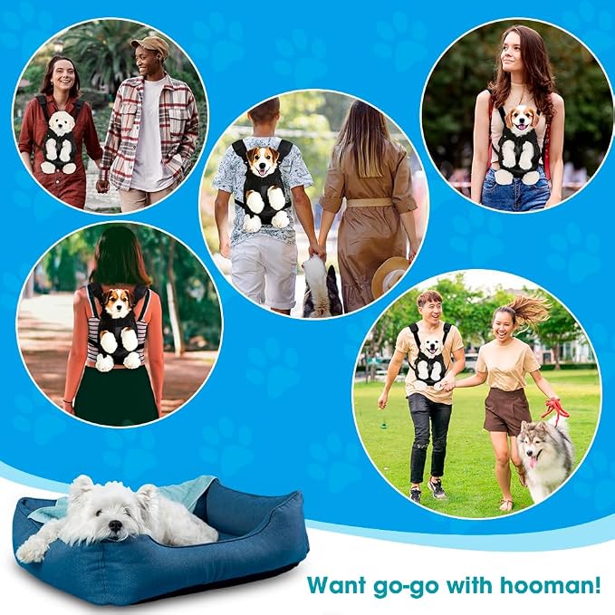 Mosago Dog Backpack Carrier, Adjustable Pet Front Carriers, Legs Out Carrying - Image 7