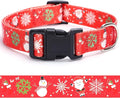 Christmas Dog Collar with Buckle Adjustable Safety Nylon Collars by BOOMIBOO