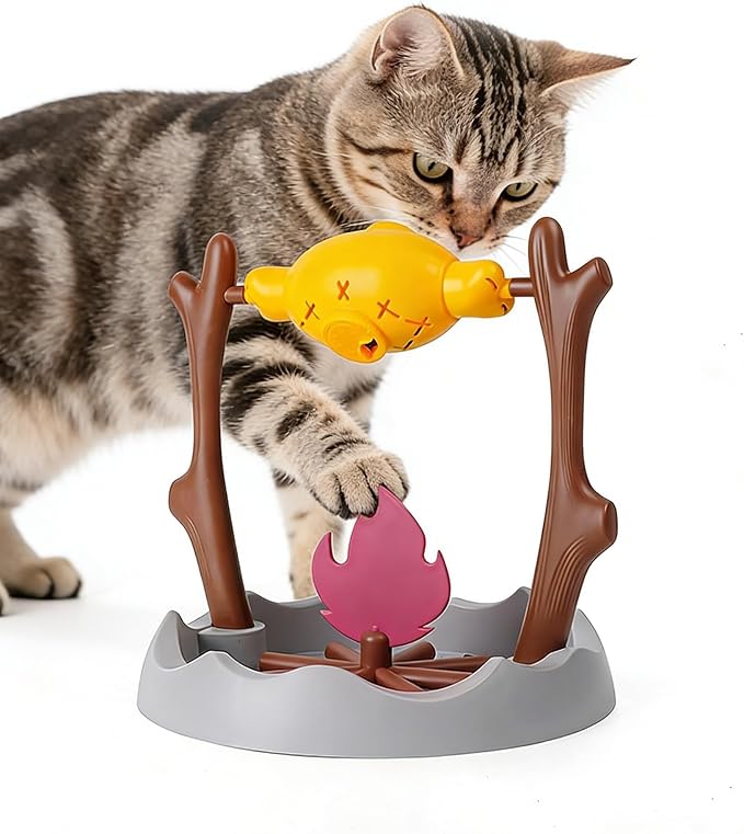 Cat BBQ Toy, Pets Dry Food Dispenser, Cats Slow Feeding Snack Bowl, Grilled by Unknown