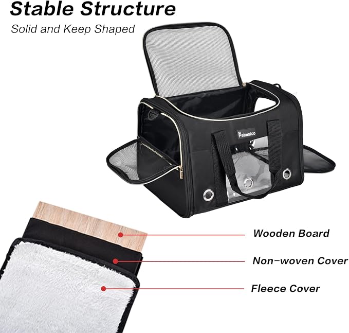 Petmolico Cat Carrier Soft-Sided Pet Bag - Image 5