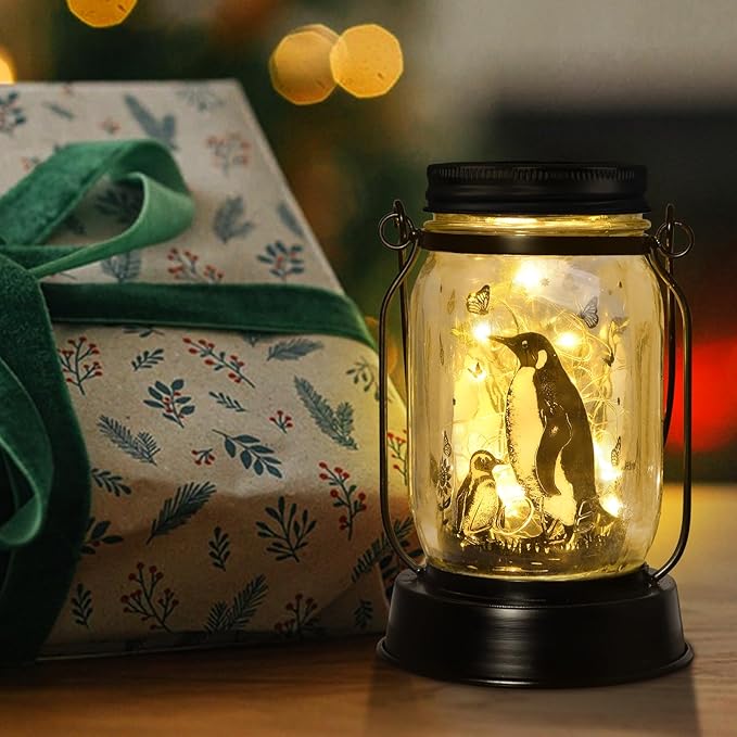 Penguin Gifts for Women/Men Penguin Solar Lanterns Mom Birthday Animal Lovers - Image 3