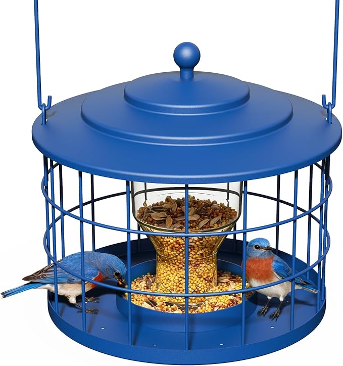 Squirrel Proof Bird Feeder, Metal Cage Bird Feeder by Birdream