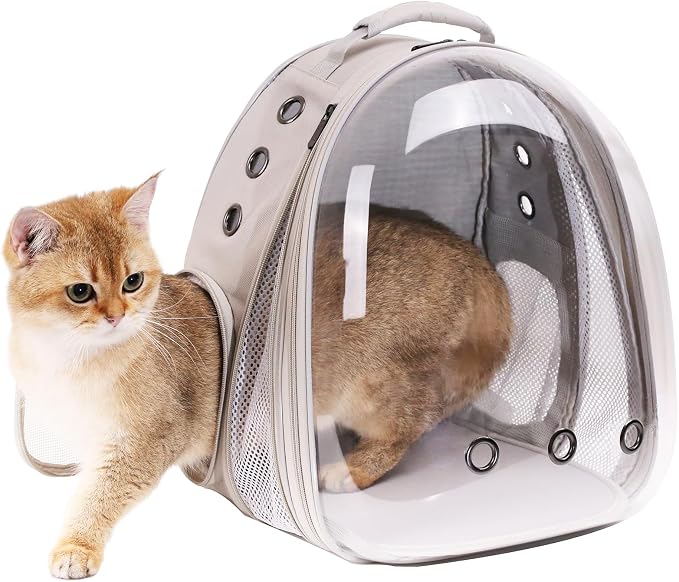 Front Expandable Cat Backpack, Fit up to 20 lbs, Space Capsule Bubble Window - Image 6