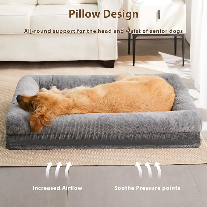 BFPETHOME Orthopedic Dog Bed for Large Sized Dogs – Washable Dog Couch Bed - Image 2