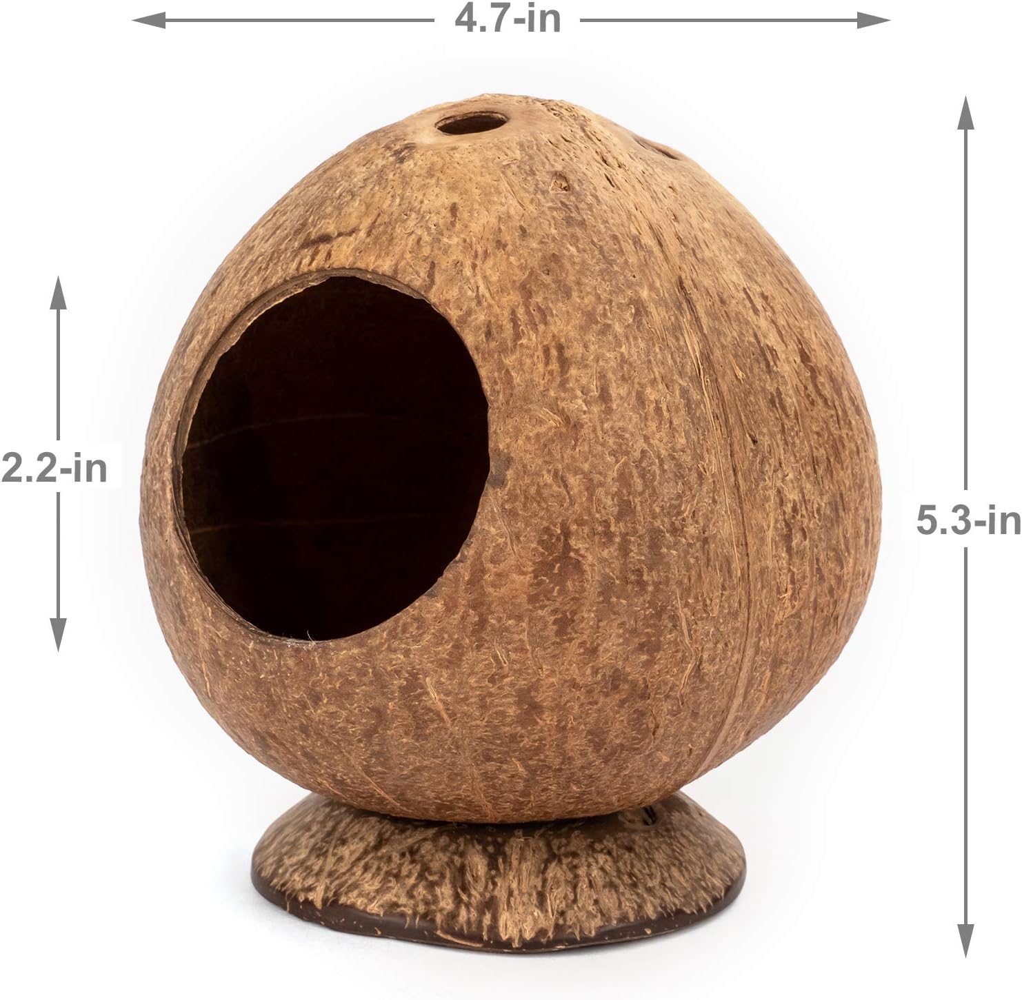 andwe Coconut Hut Hamster House, Small Animal Cage Decor - GlobalHabitat Supply
