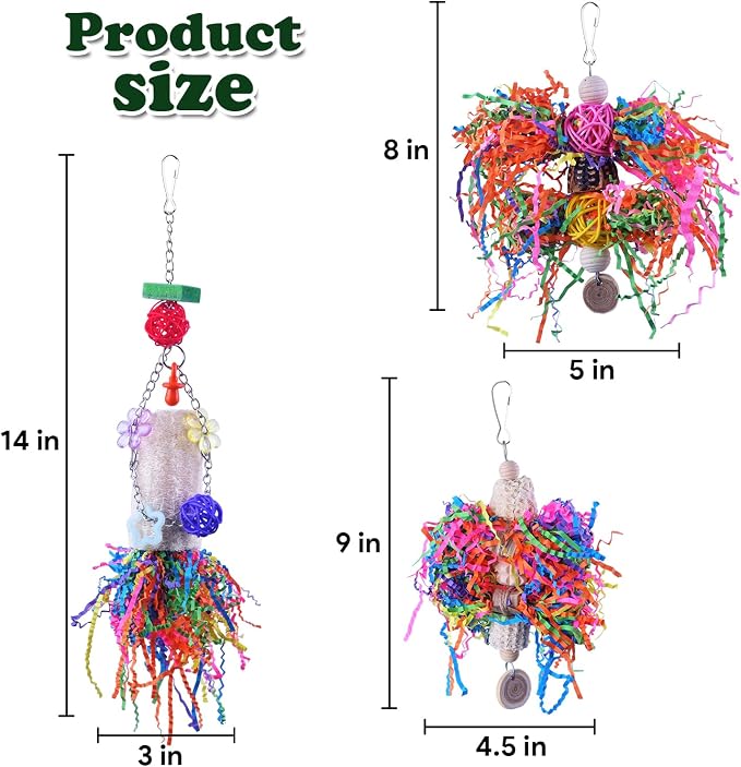 Bird Toys, Parakeet Foraging Toy, Hanging Chewing Toy, Bird Cage Accessories – - Image 7