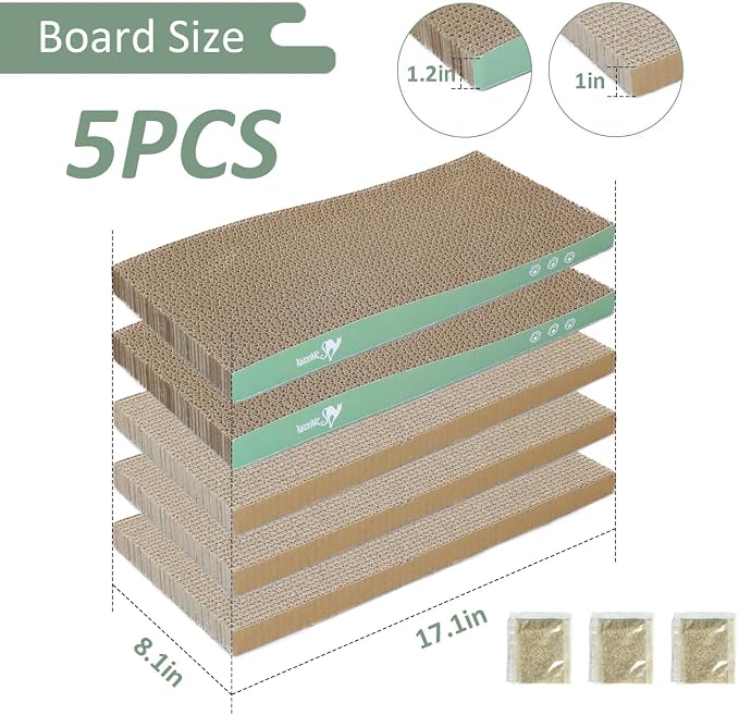 MECOOL Cat Scratching Board，5PC Cat Scratch Pad - Image 2