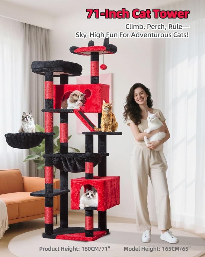 Taoqimiao Gothic Cat Tree 71-Inch, Cat Tower - Image 7