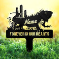 Personalized Bearded Dragon Memorial Metal Stake – Custom Lizard Pet Grave by NIWAHO