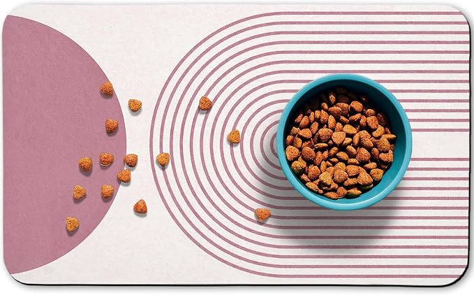 Dog Food Mats for Floors Waterproof, Cat Water Bowl Mats Pet Feeding Absorbent by Zoeeya